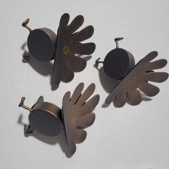 Set of 3 Tin Turkey Tea Lights Candle holder Metal Rustic Thanksgiving Farmhouse - Picture 6 of 7